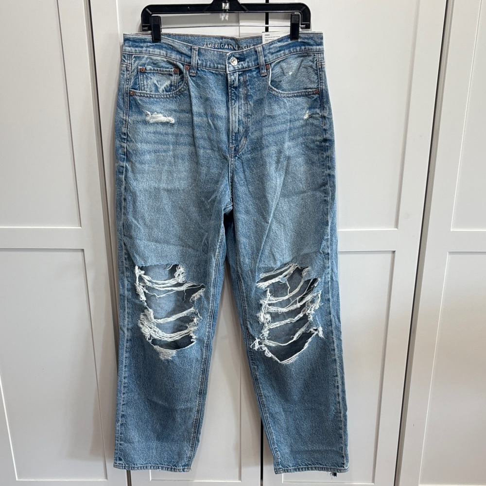 American Eagle, super high-rise, baggy straight jeans NWT